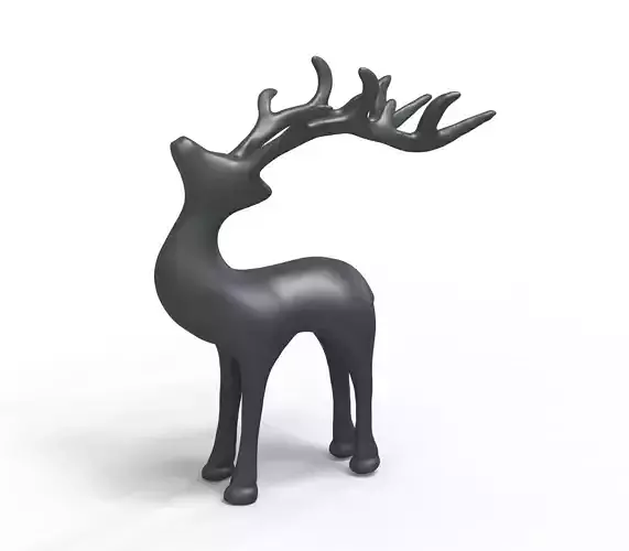 Dear sculpture Low-poly 3D model