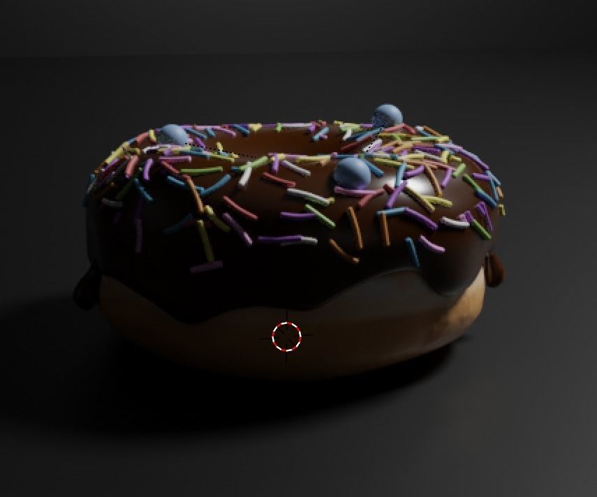 Chocolate Donut 3D model_1
