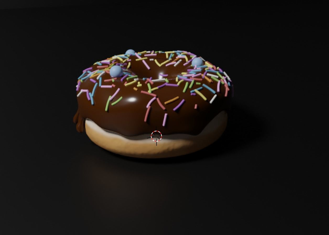 Chocolate Donut 3D model_4