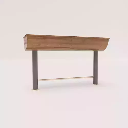 TABLE wooden console with metal legs