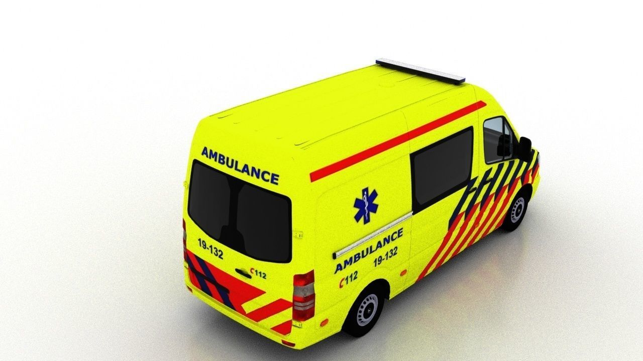 Mercedes Benz Sprinter L2H2 2015 Netherlands Ambulance 3D model_10
