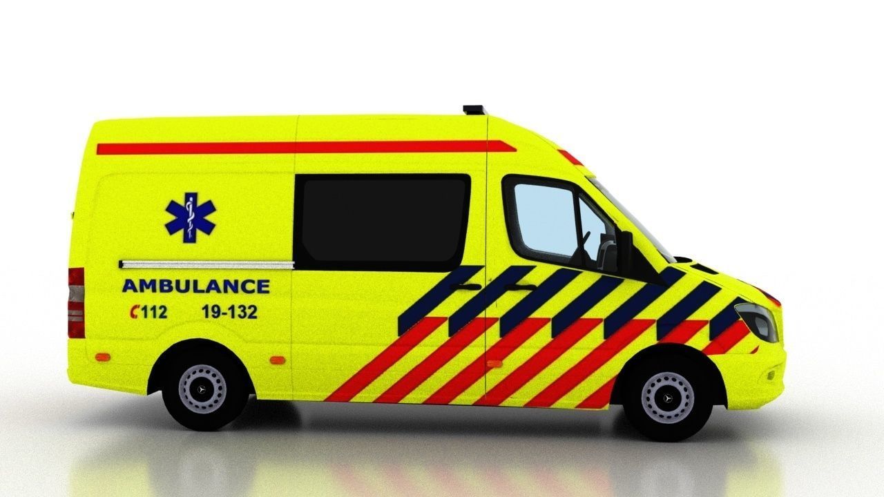 Mercedes Benz Sprinter L2H2 2015 Netherlands Ambulance 3D model_2