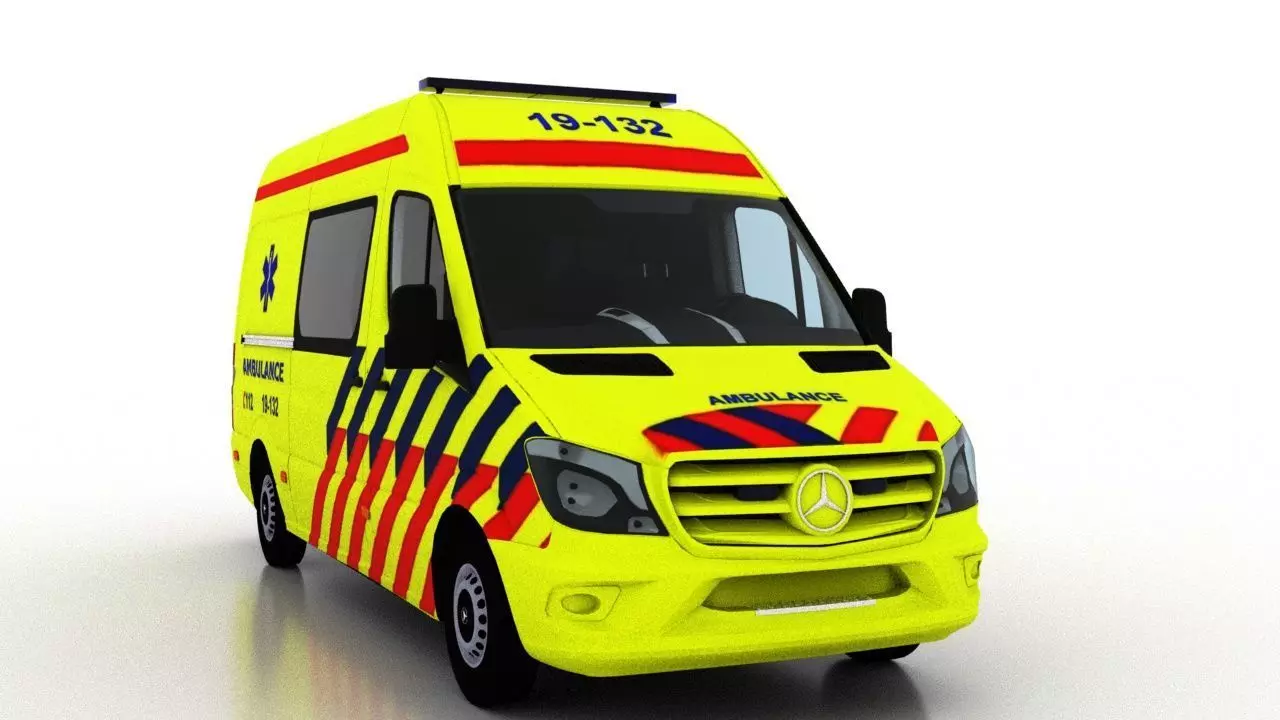 Mercedes Benz Sprinter L2H2 2015 Netherlands Ambulance 3D model_0