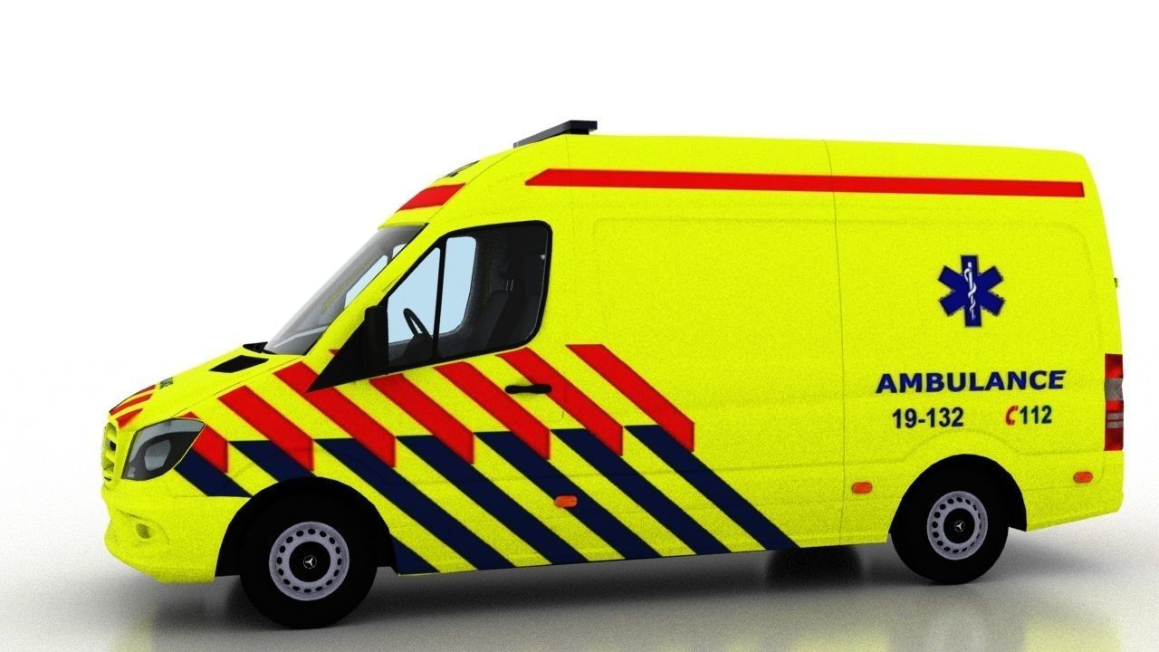Mercedes Benz Sprinter L2H2 2015 Netherlands Ambulance 3D model_7