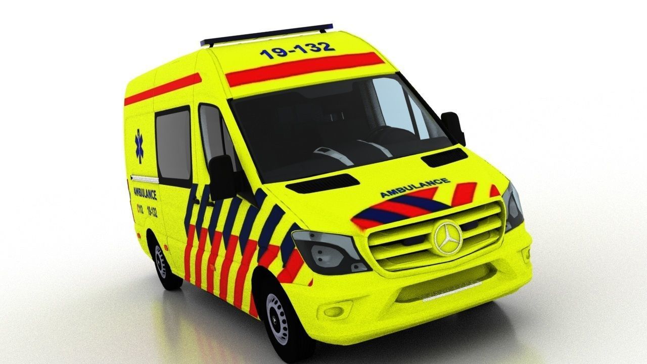 Mercedes Benz Sprinter L2H2 2015 Netherlands Ambulance 3D model_11