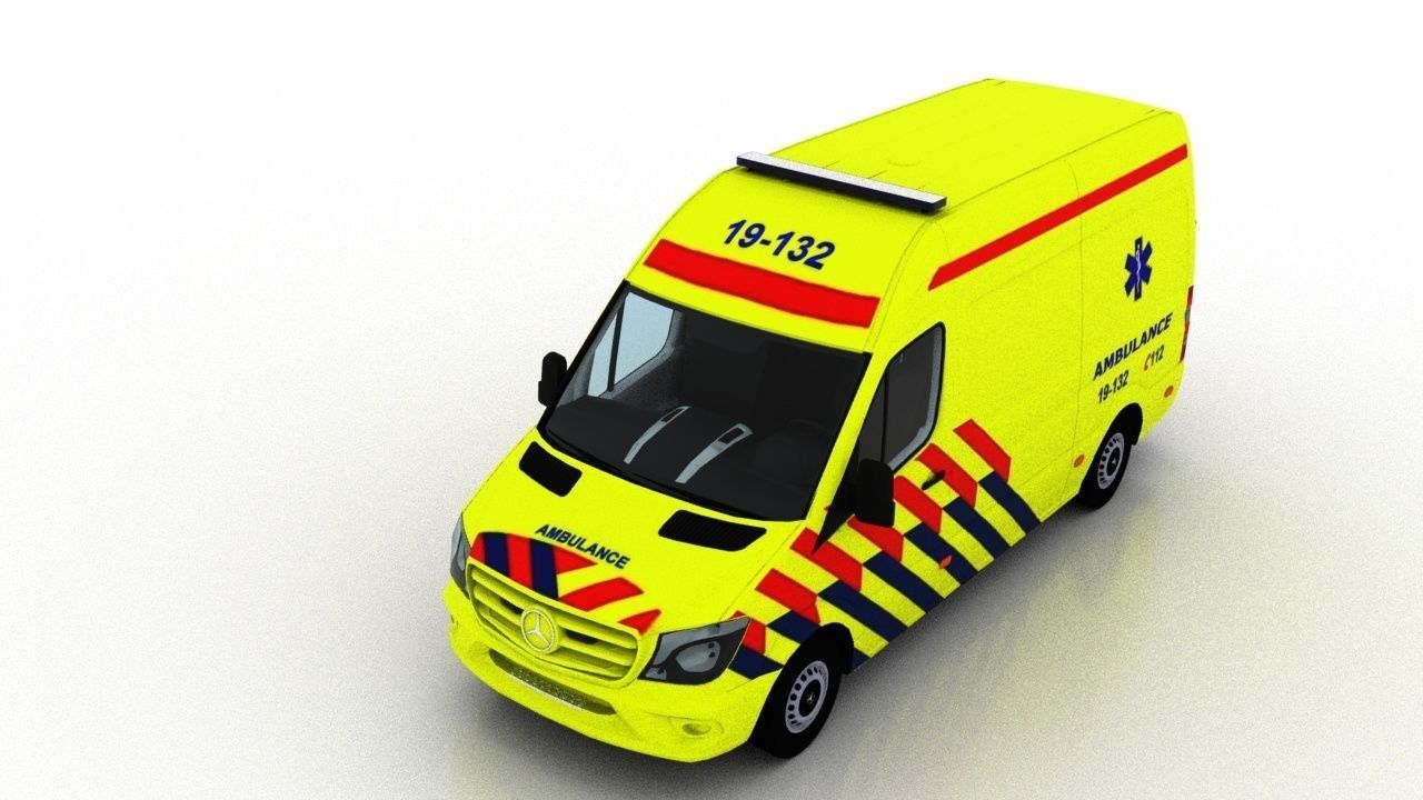 Mercedes Benz Sprinter L2H2 2015 Netherlands Ambulance 3D model_9