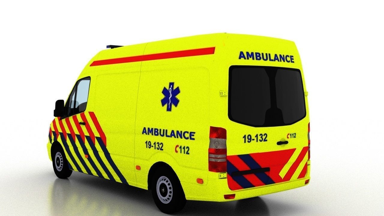 Mercedes Benz Sprinter L2H2 2015 Netherlands Ambulance 3D model_5