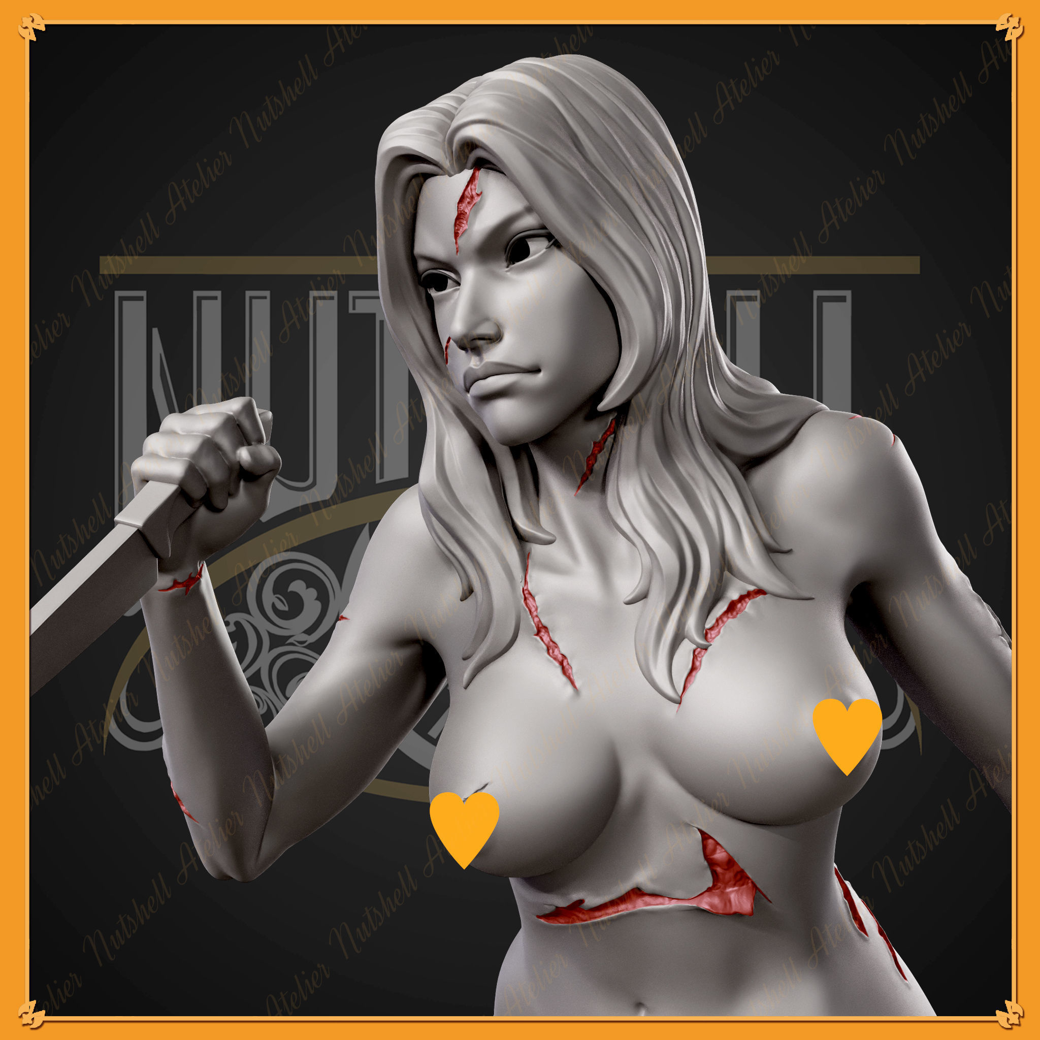 Nutshell Atelier - Angry girl - NSFW 3D print model_8