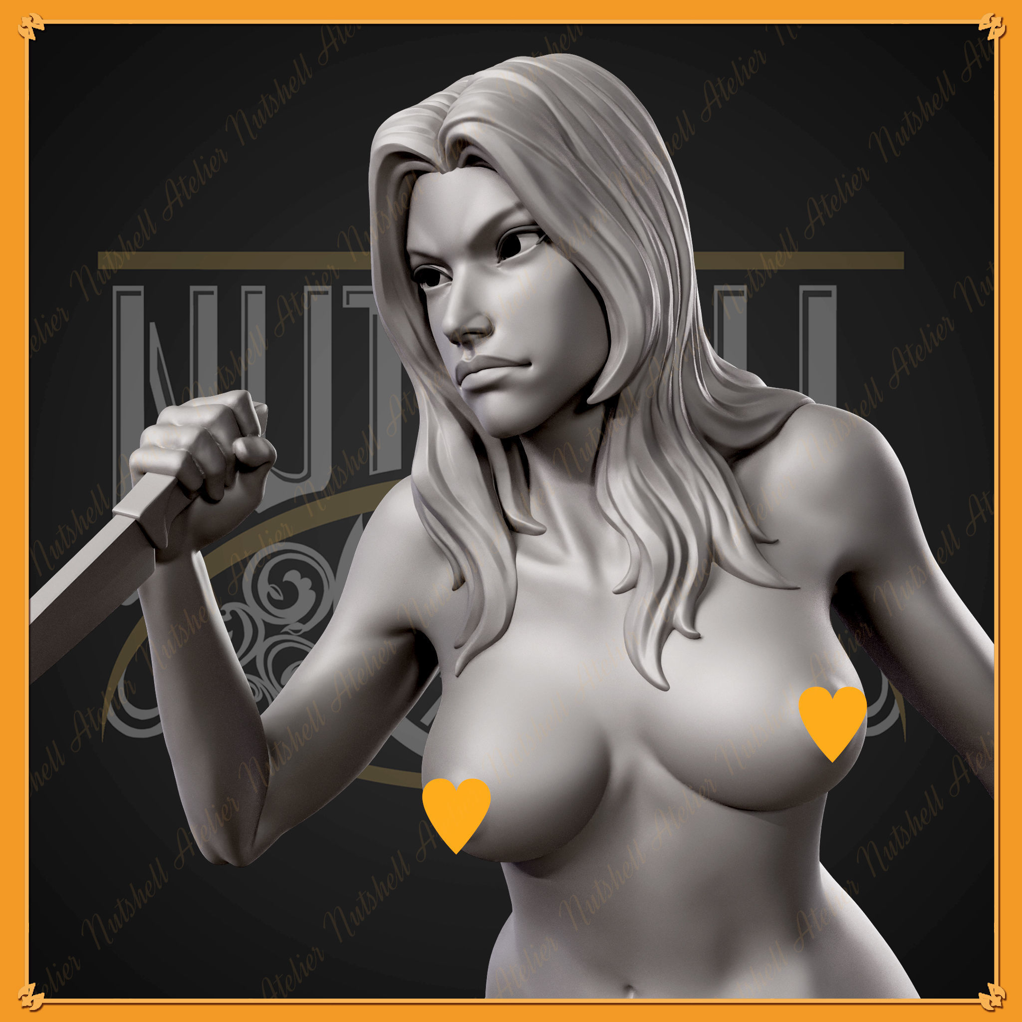 Nutshell Atelier - Angry girl - NSFW 3D print model_9