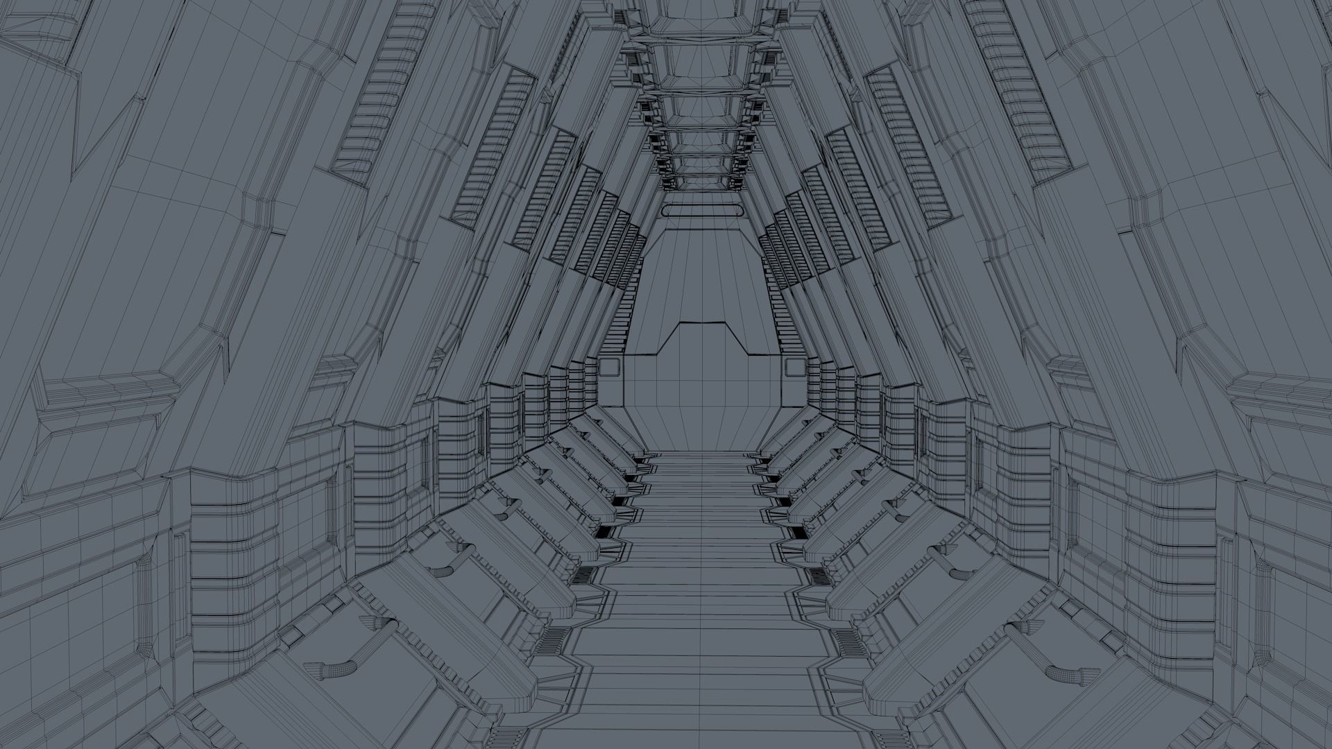 Sci Fi Corridor 3D model_11