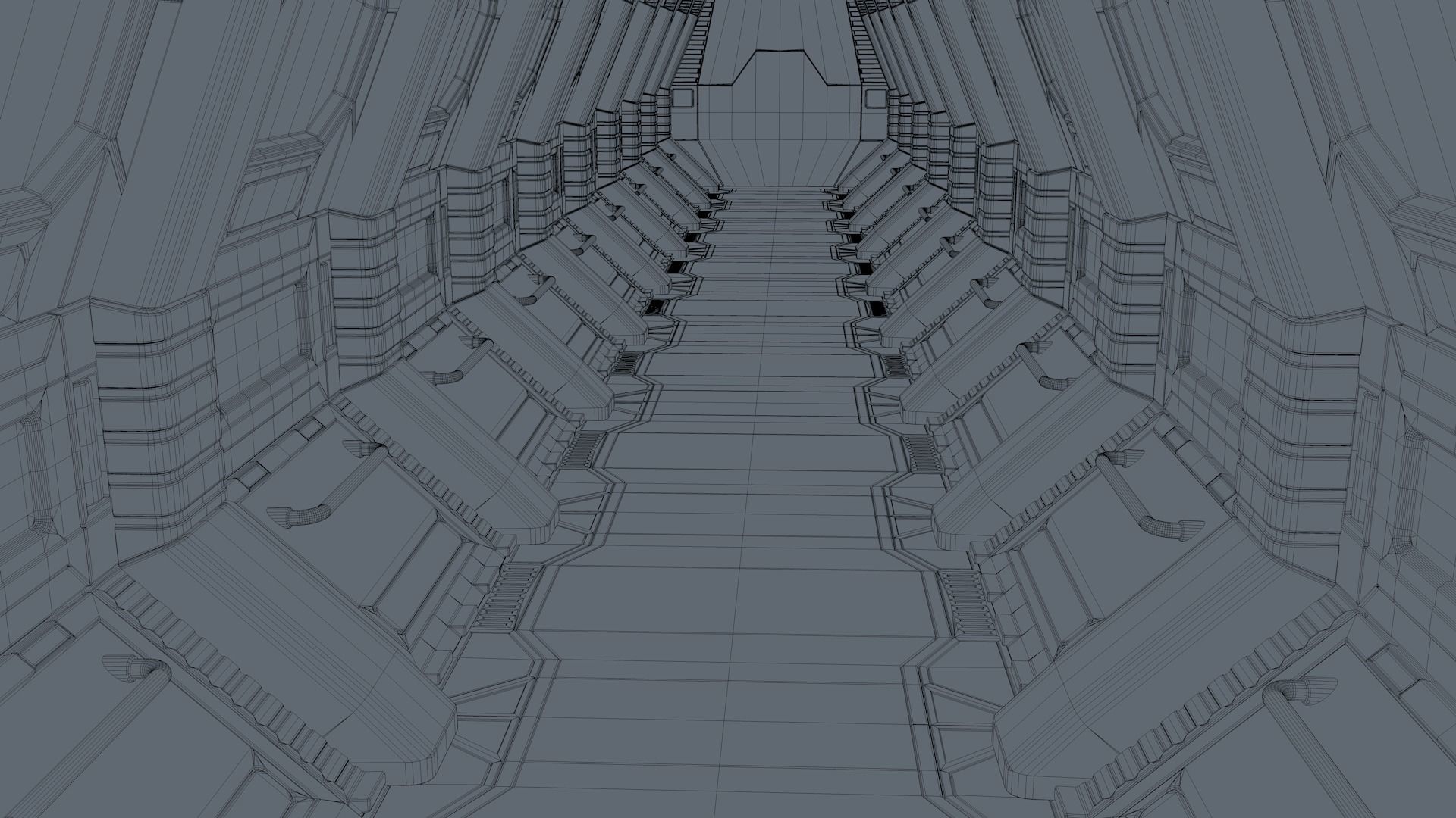 Sci Fi Corridor 3D model_12
