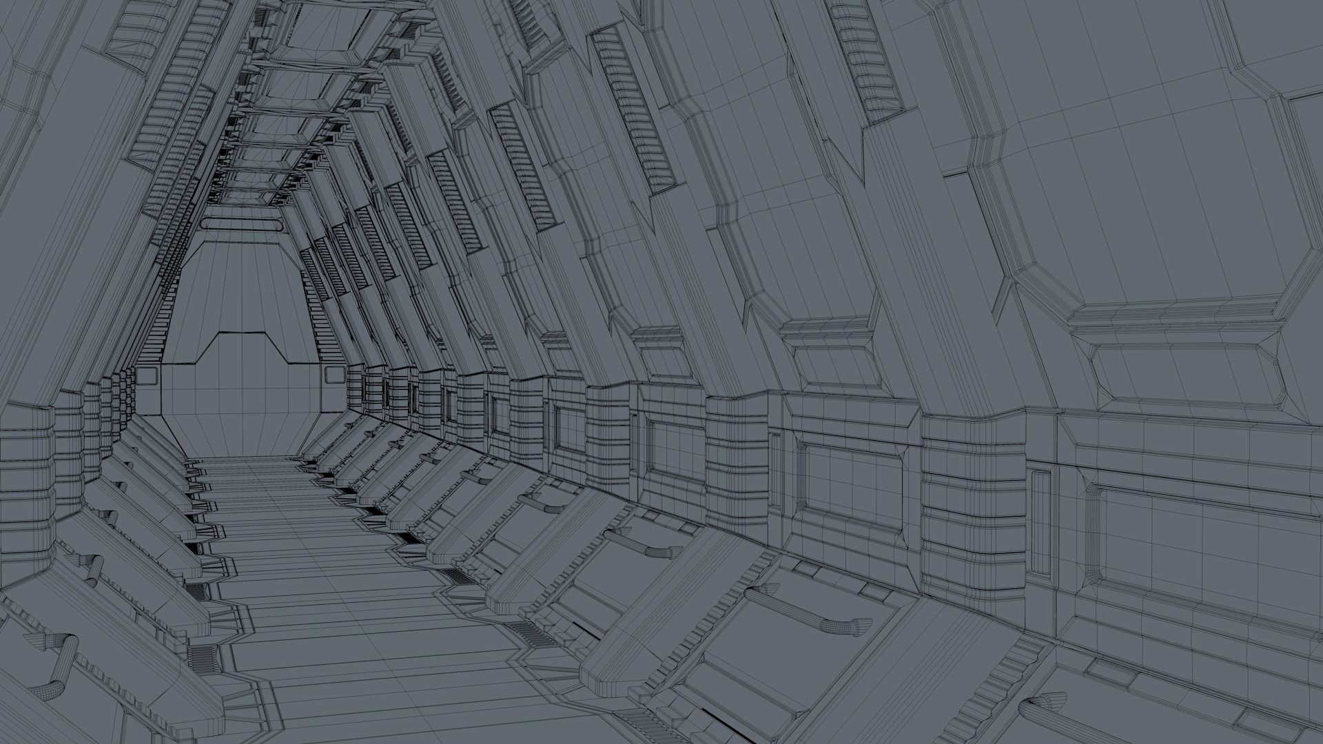 Sci Fi Corridor 3D model_10