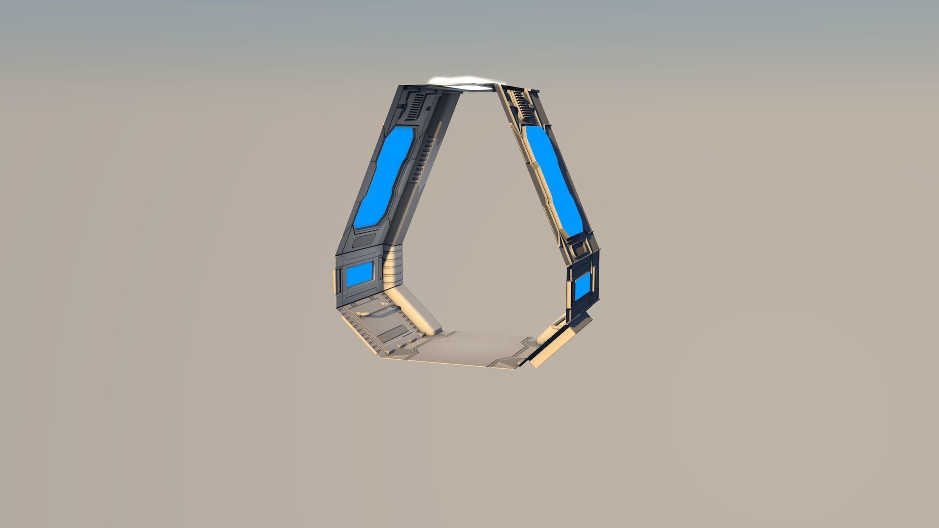 Sci Fi Corridor 3D model_7