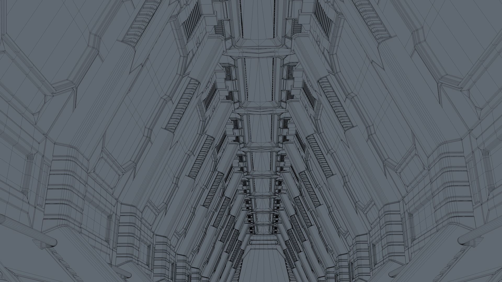 Sci Fi Corridor 3D model_13