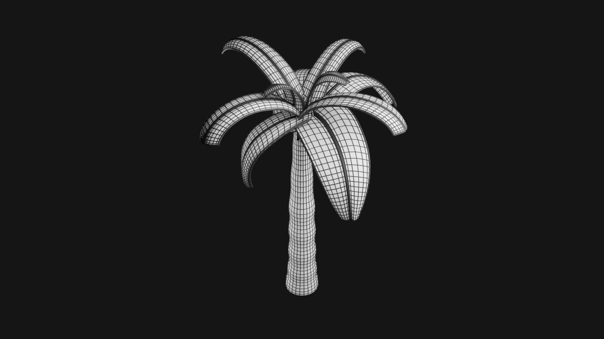 Tree 3D model palm 3D print model_5