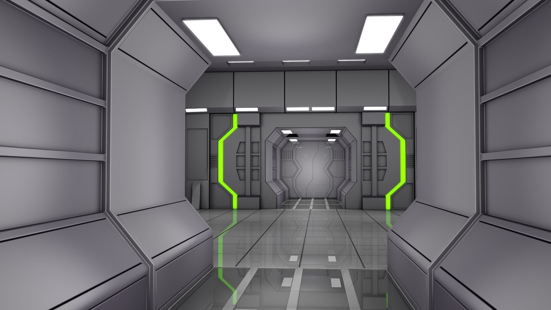 Sci Fi Room 3D model_5