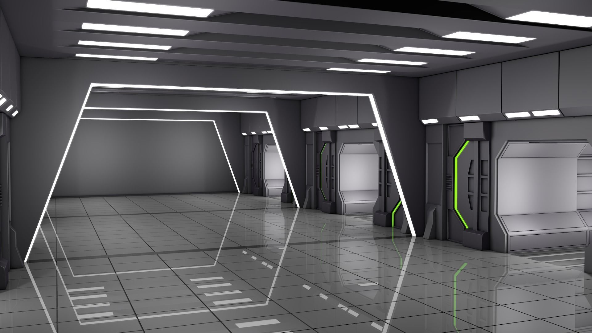 Sci Fi Room 3D model_2