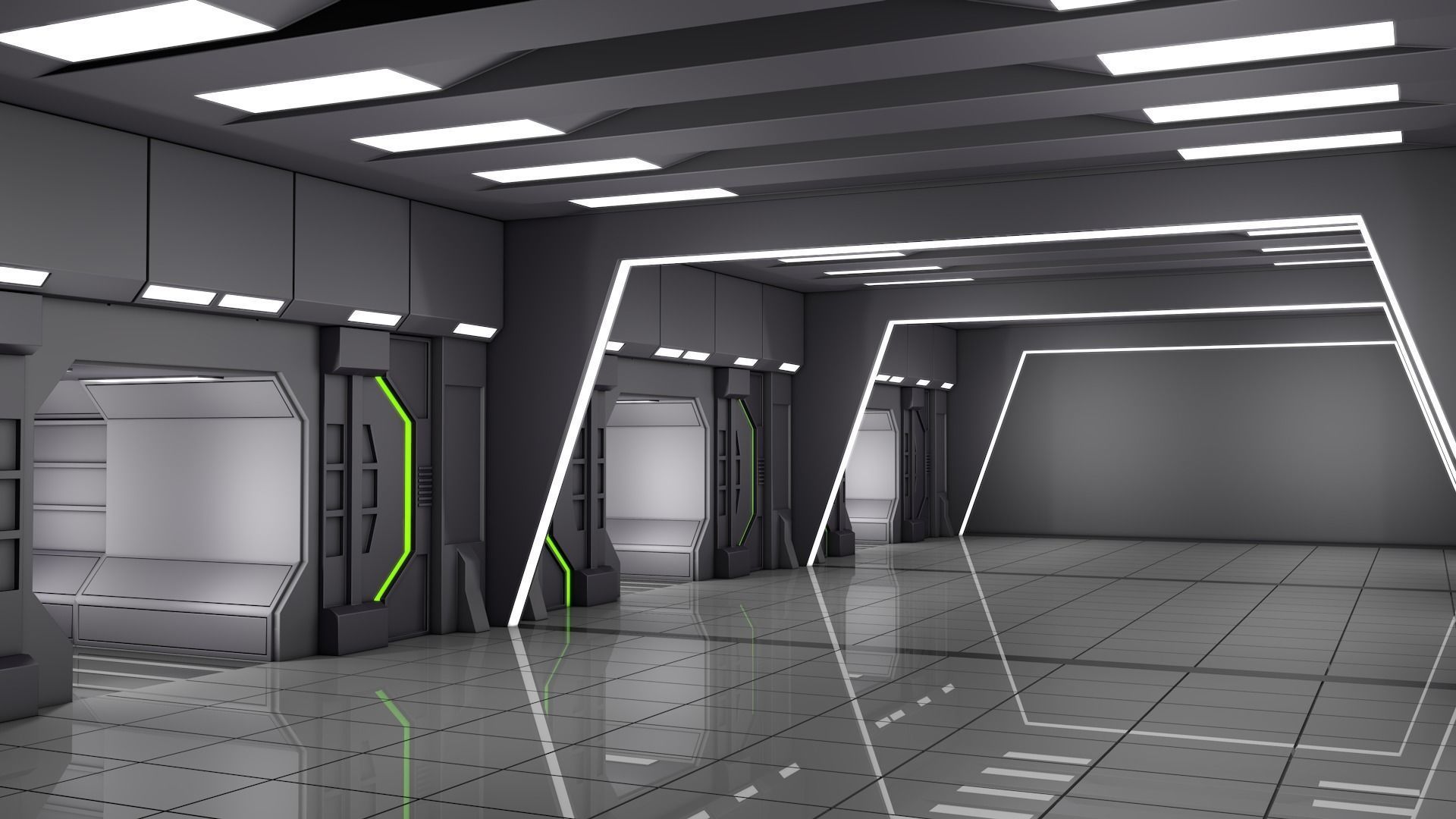 Sci Fi Room 3D model_1