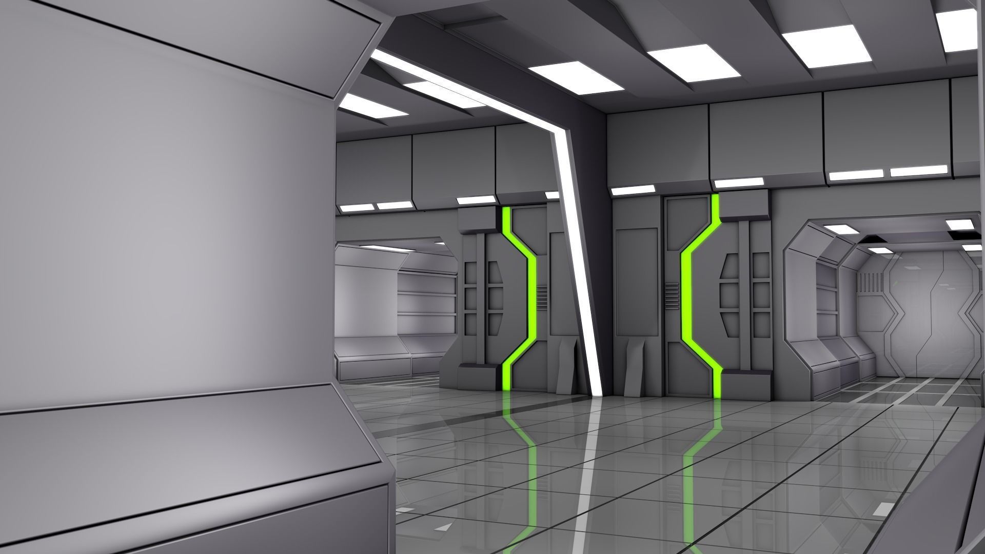 Sci Fi Room 3D model_4