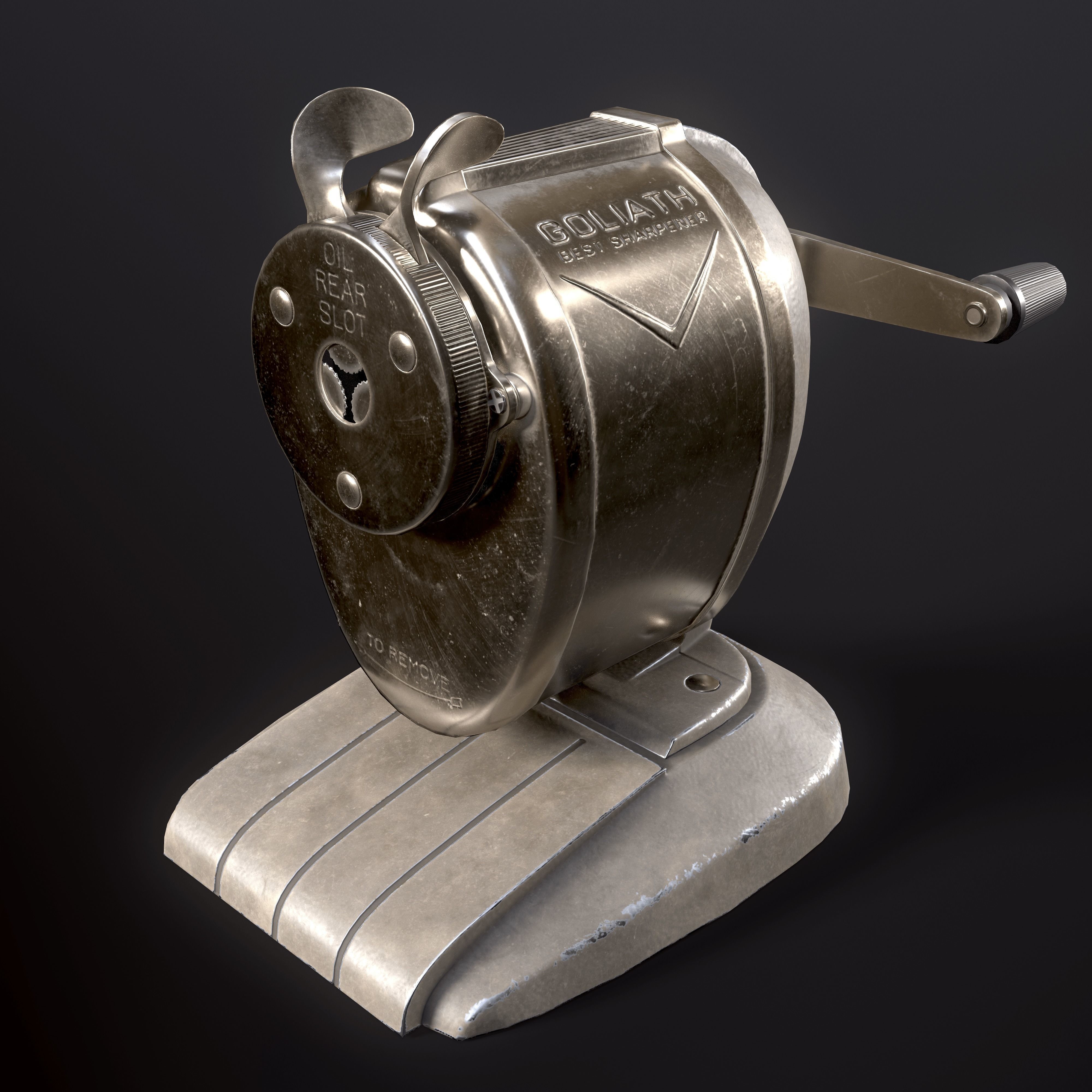 Pencil sharpener Low-poly 3D model