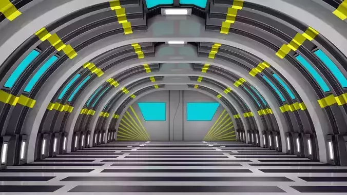 Sci Fi Tunnel 3D model