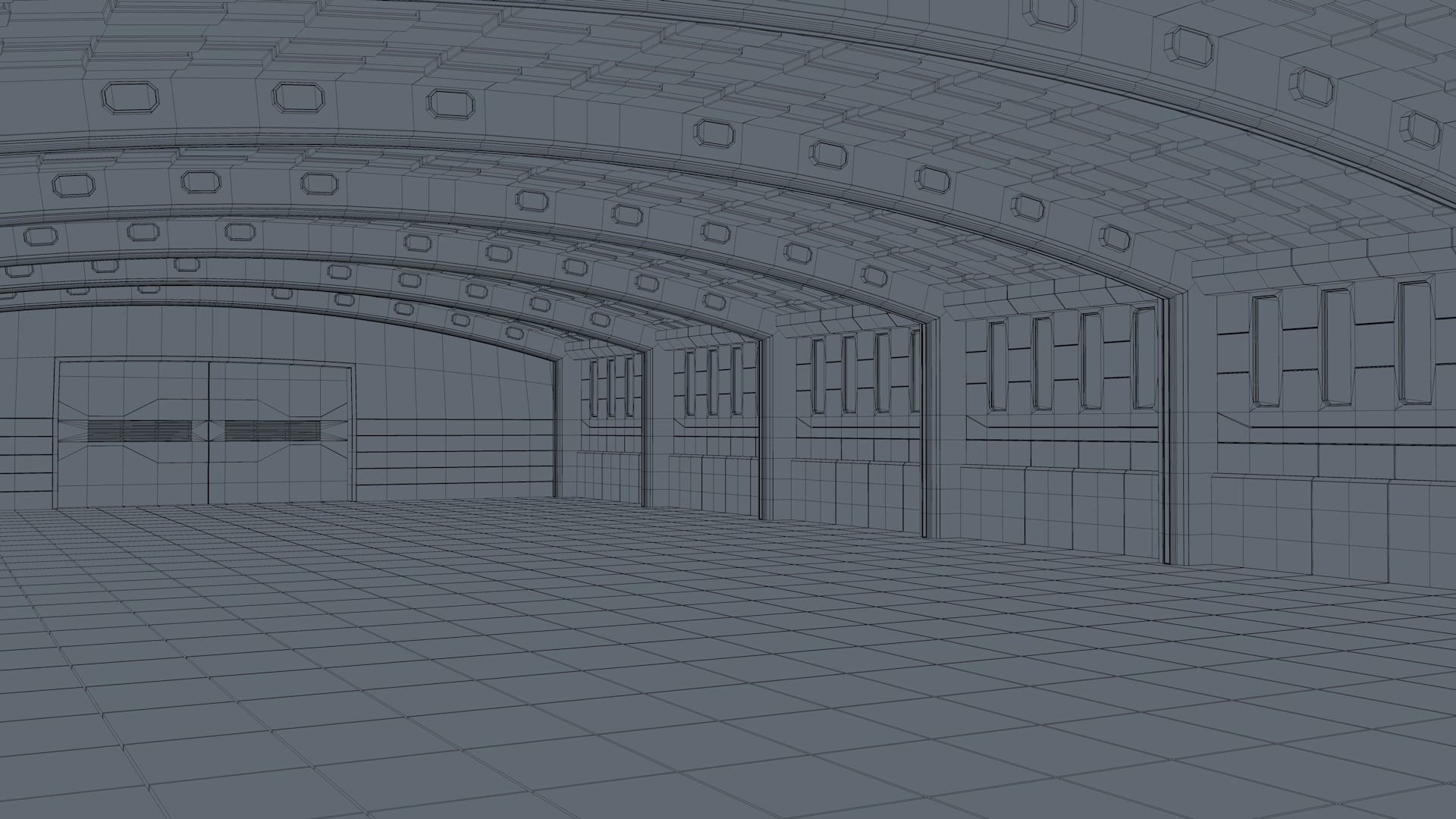 Sci Fi Warehouse 3D model_9