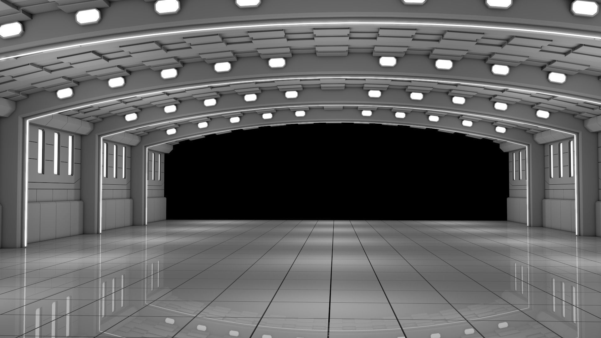 Sci Fi Warehouse 3D model_5