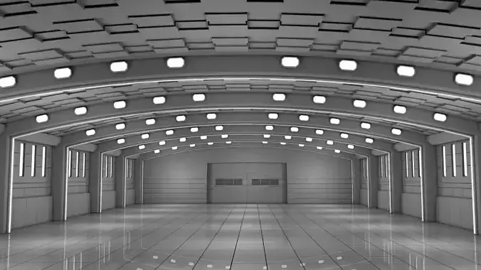 Sci Fi Warehouse 3D model