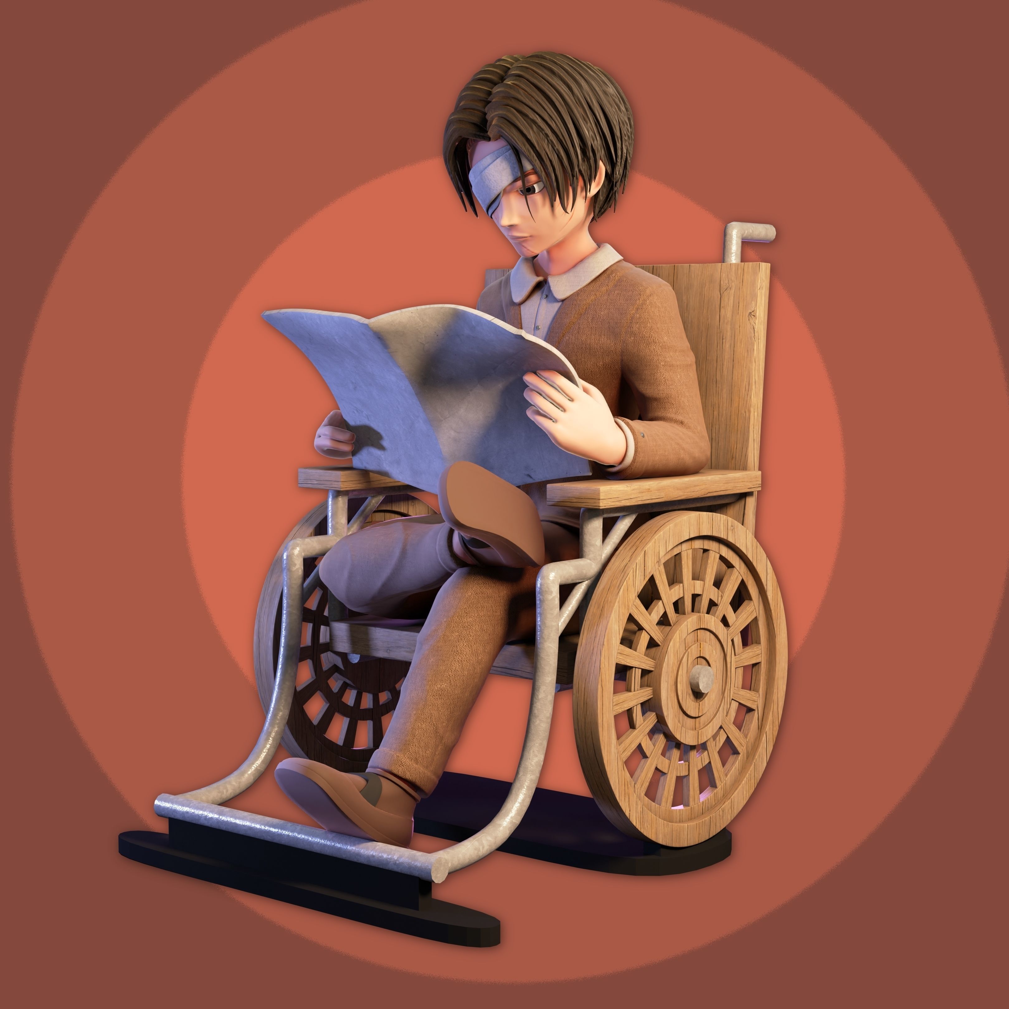 Levi in wheelchair - 3D Printing 3D print model_2