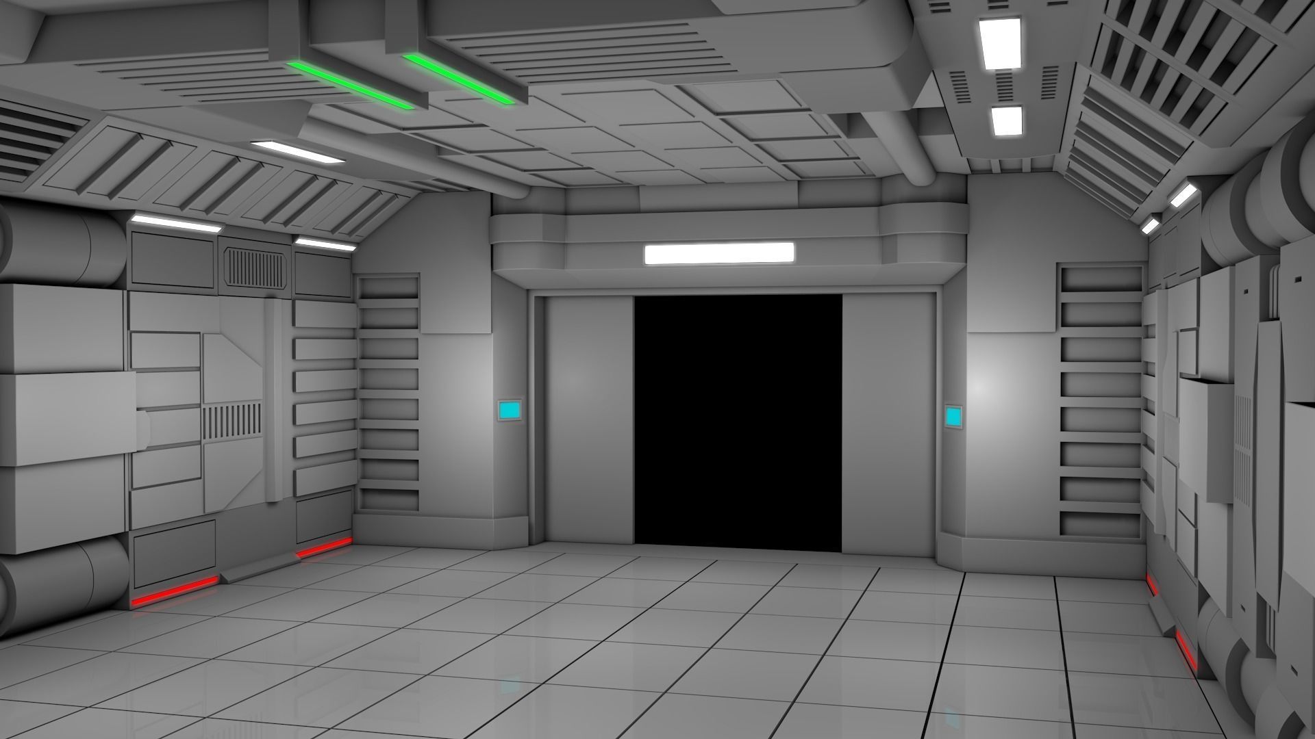 Sci Fi Room 3D model | CGTrader