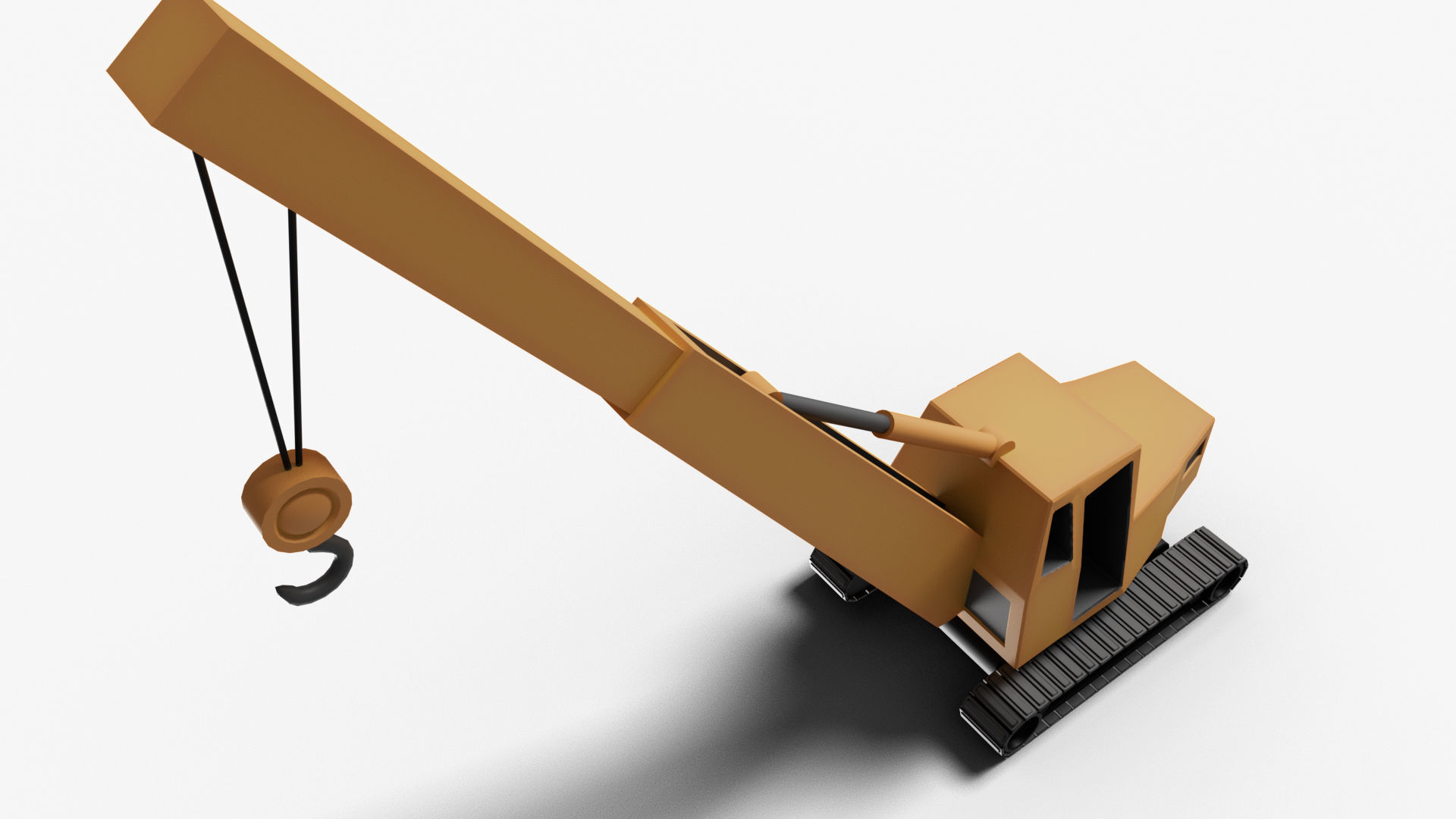 Low-poly Crain 3d model - Cartoon Crain Low-poly  Low-poly 3D model_2