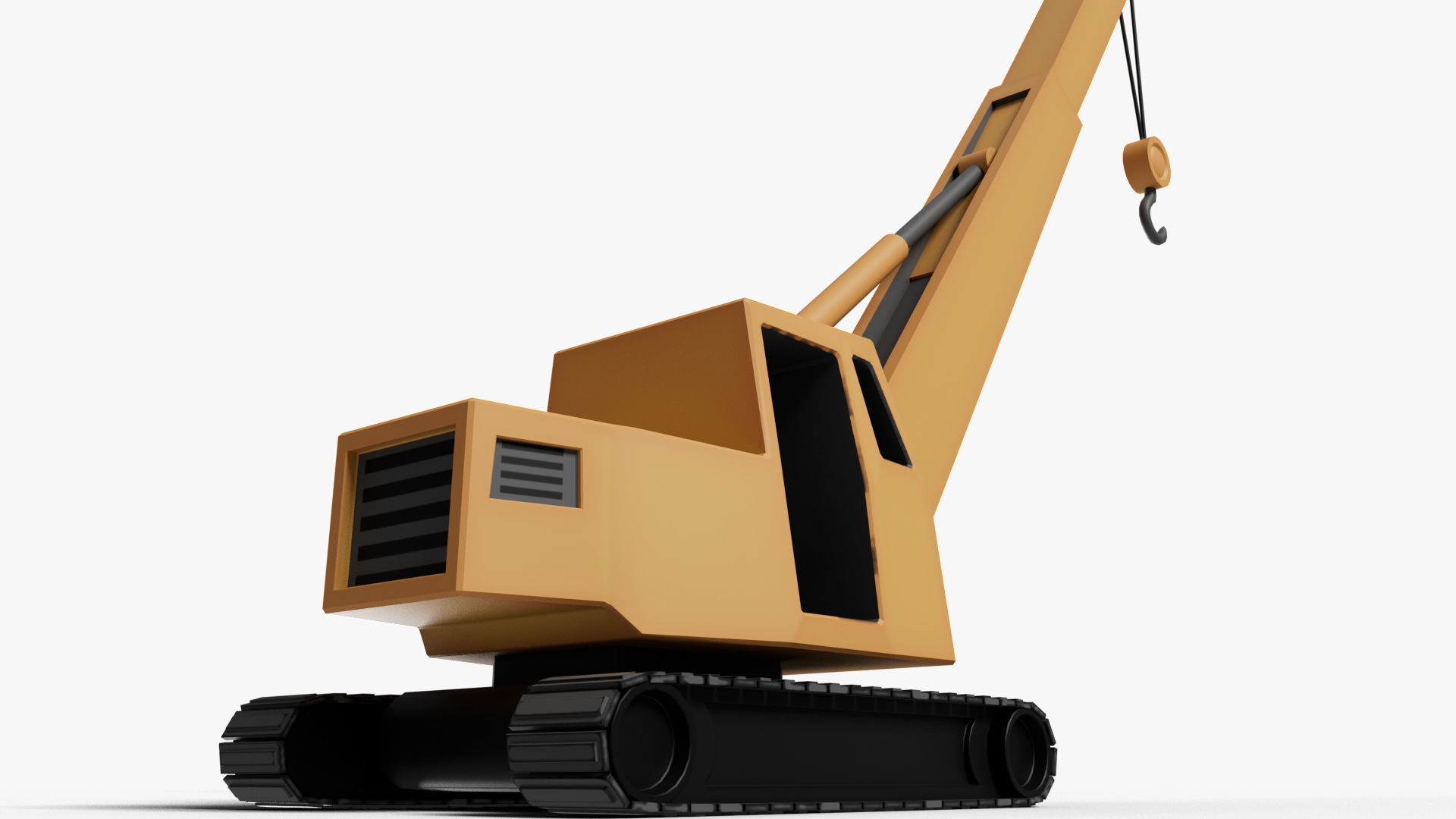 Low-poly Crain 3d model - Cartoon Crain Low-poly  Low-poly 3D model_5