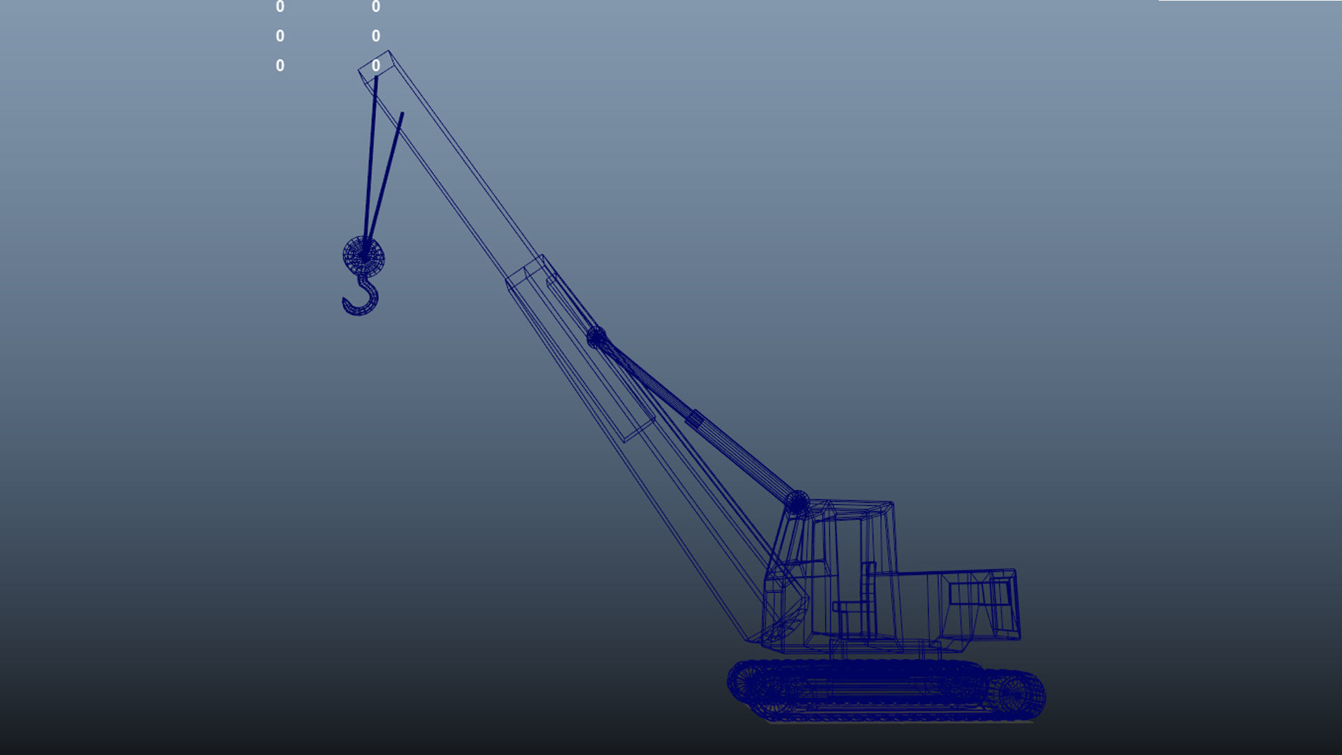 Low-poly Crain 3d model - Cartoon Crain Low-poly  Low-poly 3D model_8