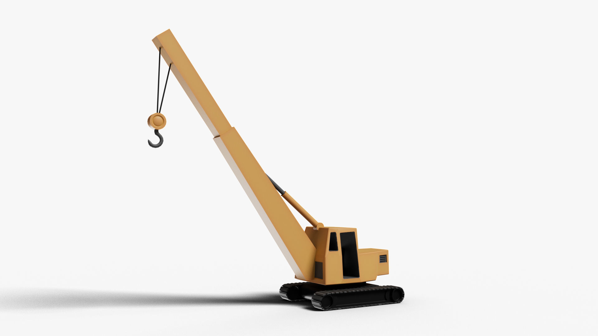 Low-poly Crain 3d model - Cartoon Crain Low-poly  Low-poly 3D model_3