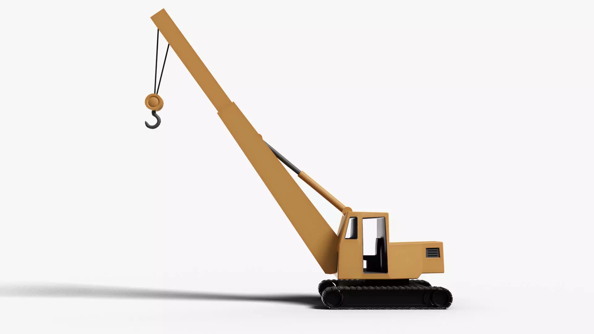 Low-poly Crain 3d model - Cartoon Crain Low-poly  Low-poly 3D model_0