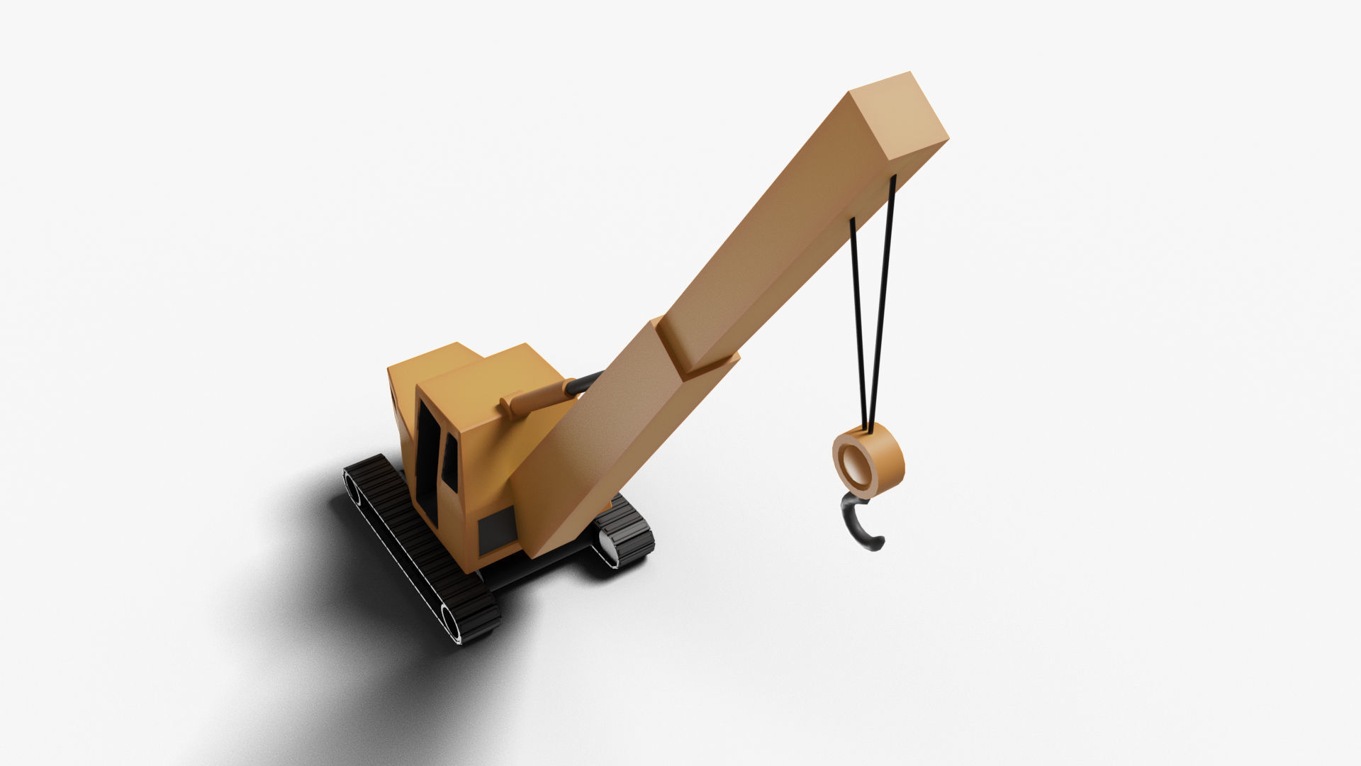 Low-poly Crain 3d model - Cartoon Crain Low-poly  Low-poly 3D model_4