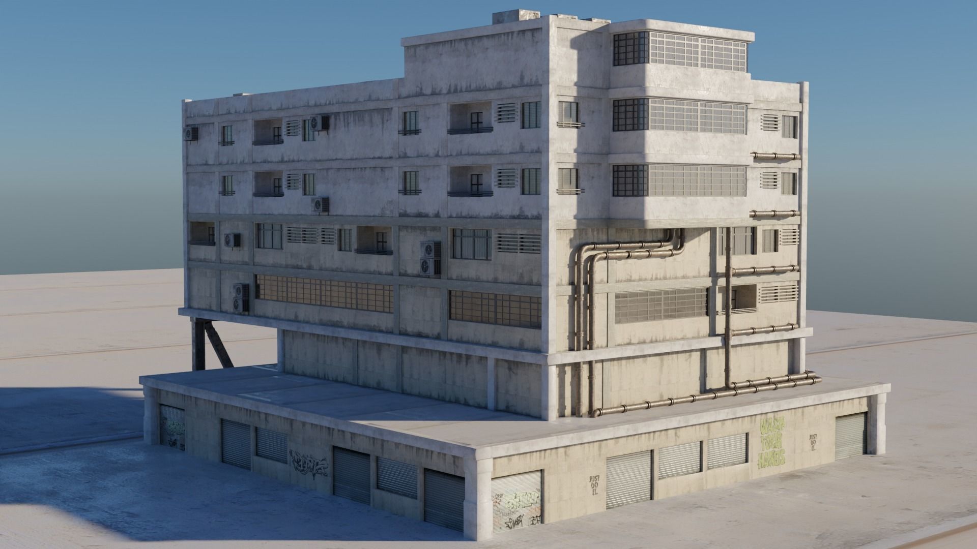 Building Pack  Low-poly 3D model_2