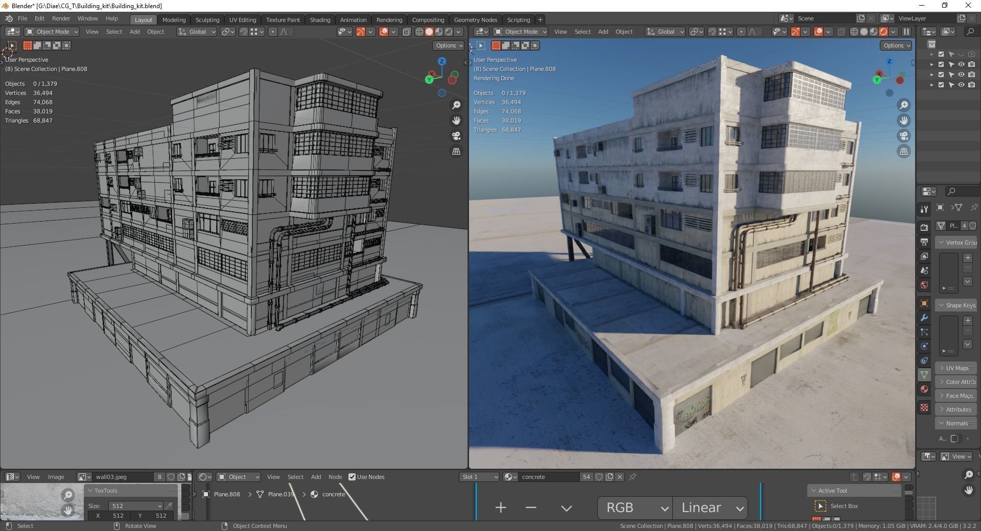 Building Pack  Low-poly 3D model_4