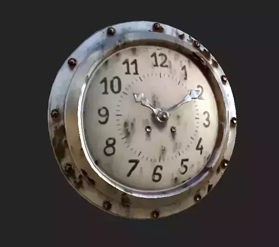 Clock 4K PBR GameReady old rusty