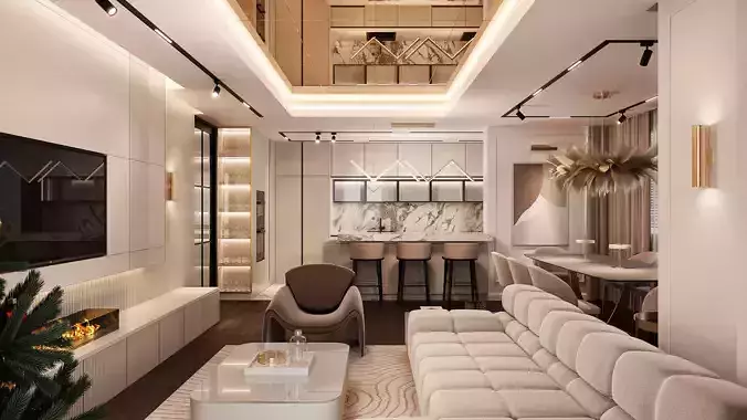 Living room free 3d model Free 3D model