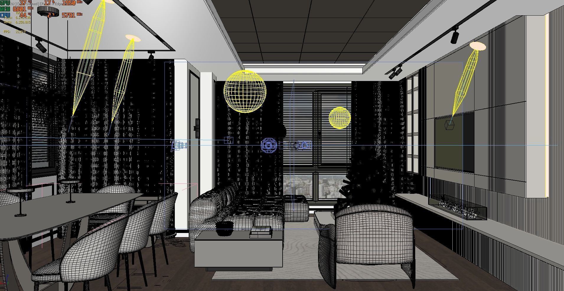 Living room free 3d model Free 3D model_11