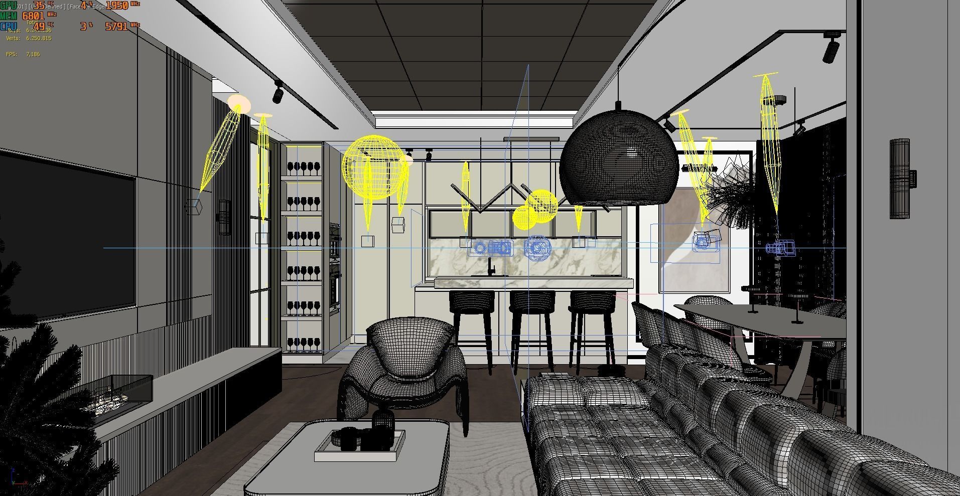 Living room free 3d model Free 3D model_10