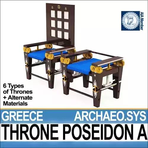 Ancient Greek Throne Poseidon A 3D model