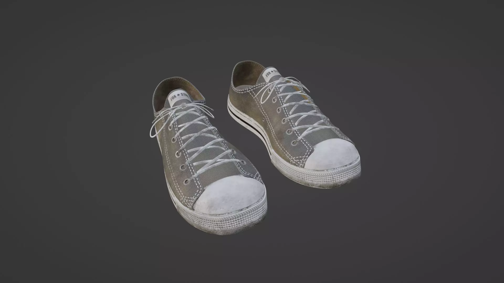 High Poly 3D Sneakers chuck taylor all star 3D model_0