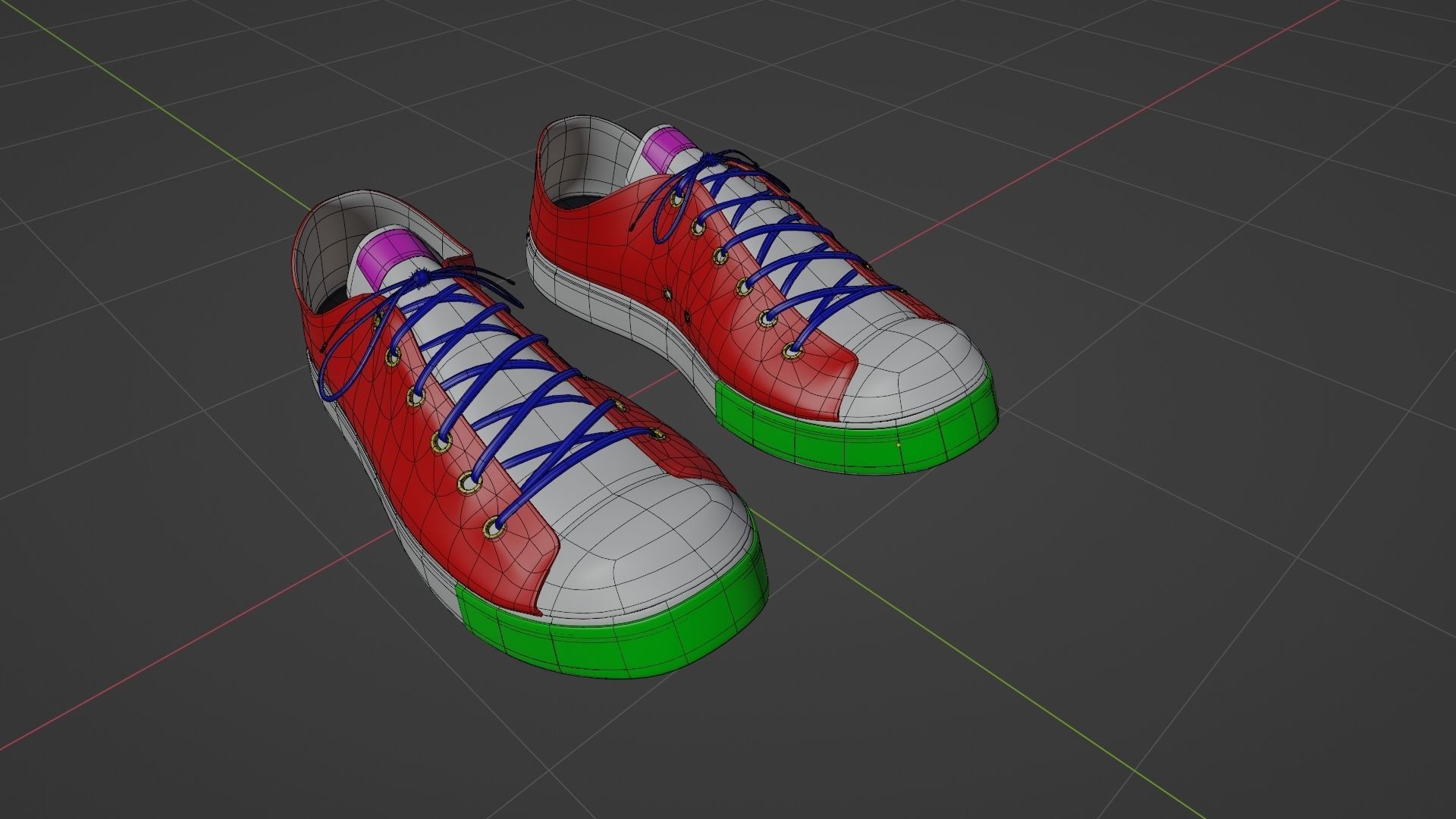 High Poly 3D Sneakers chuck taylor all star 3D model_4