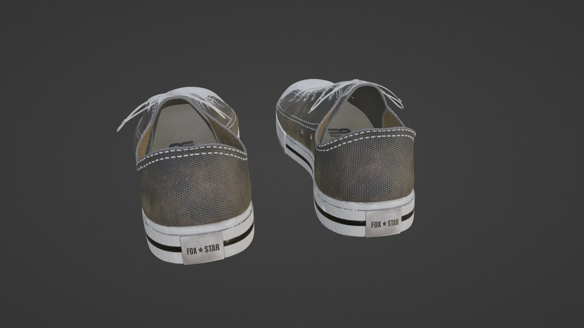 High Poly 3D Sneakers chuck taylor all star 3D model_3