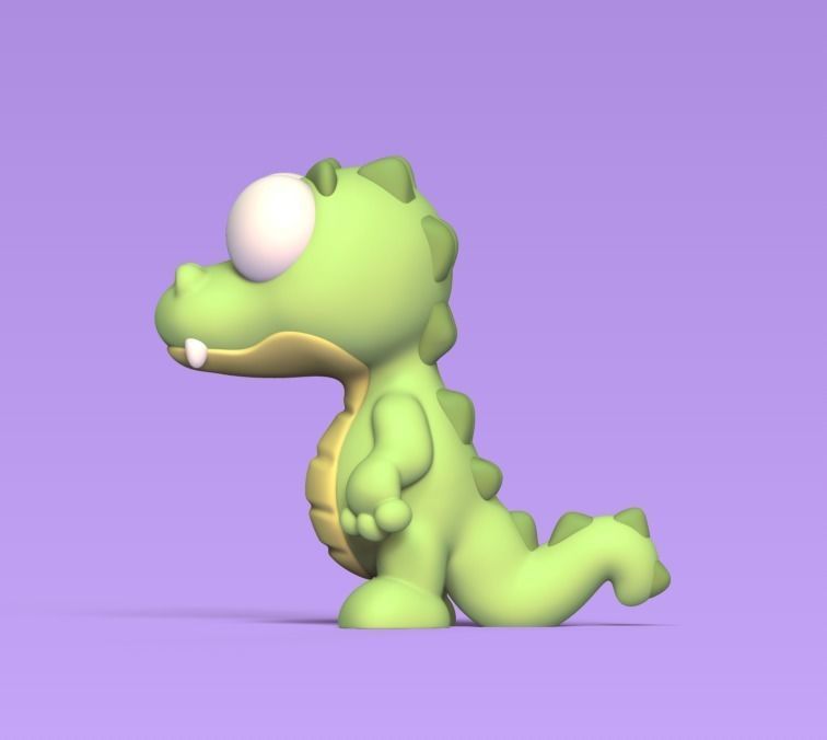 Funny Alligator 3D print model_1