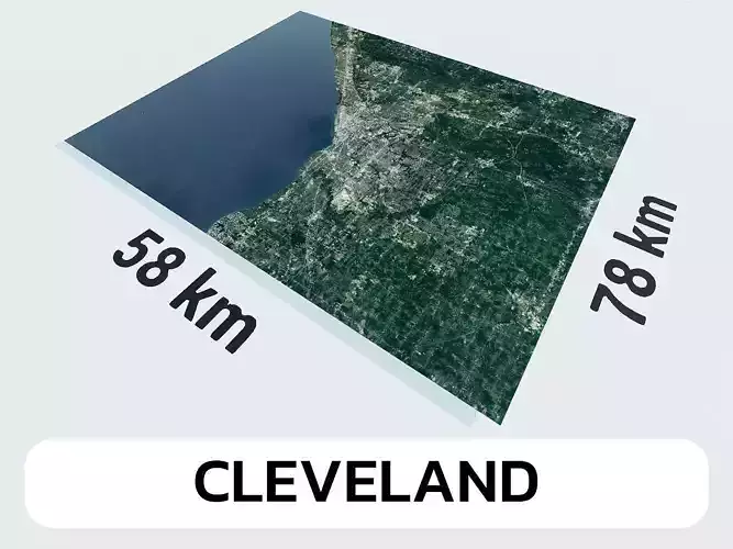 Cleveland United States City Landscape 3D Model
