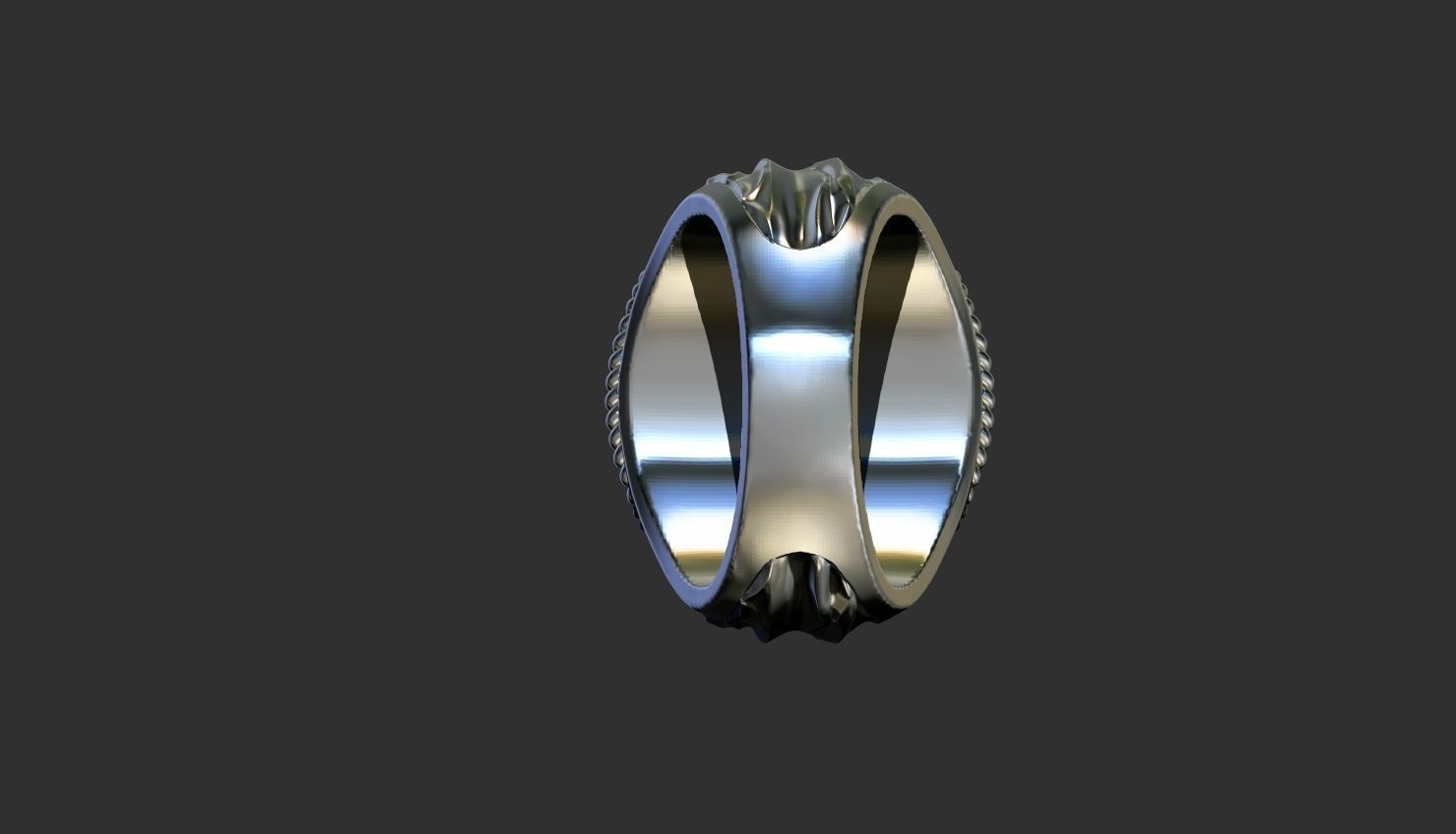 Lion ring 3D print model_17
