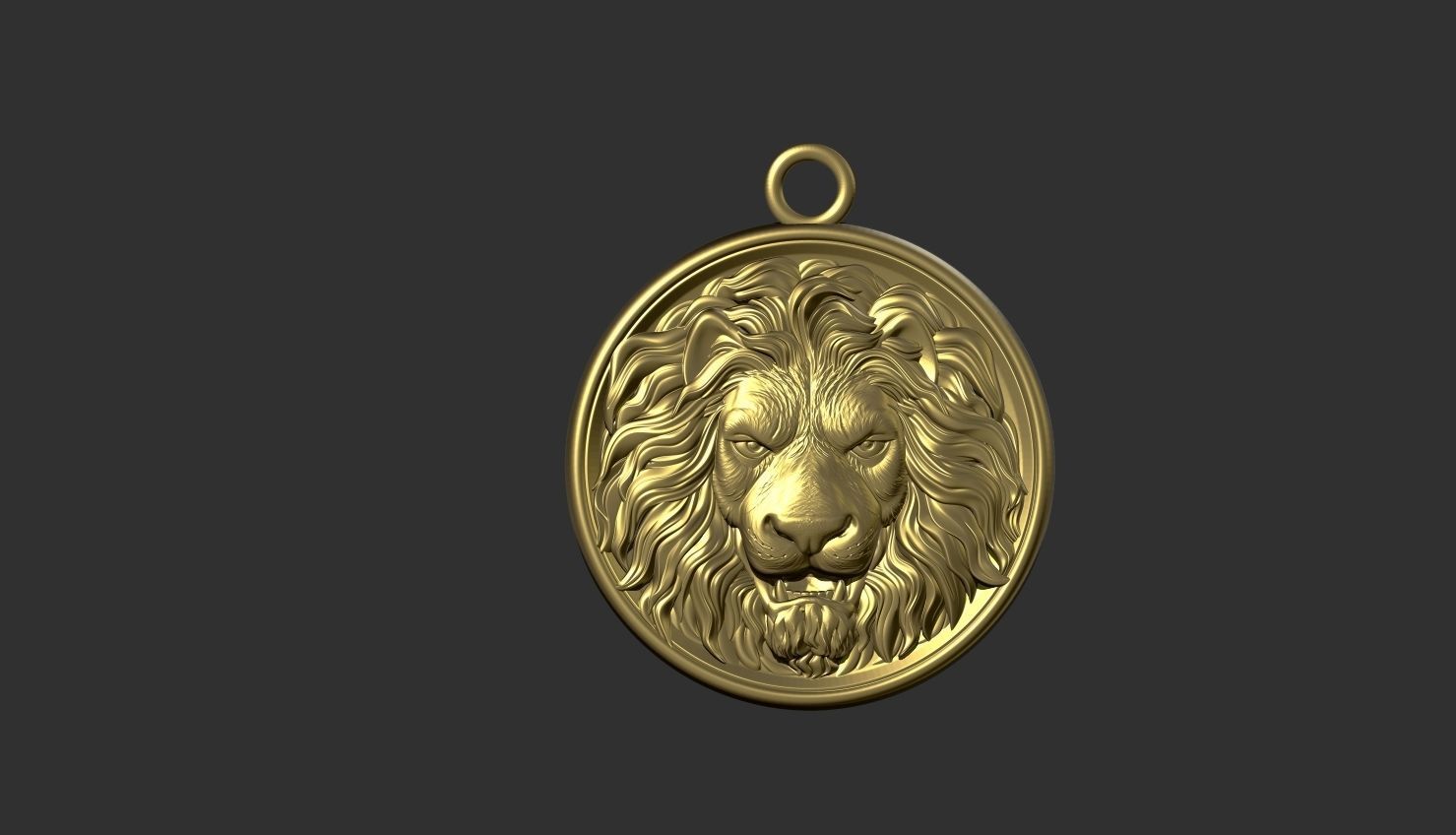 Lion ring 3D print model_11